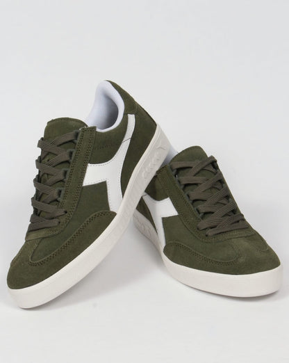 Diadora B Original Wildleder-Trainer, grünes Olivina