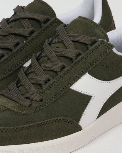 Diadora B Original Wildleder-Trainer, grünes Olivina
