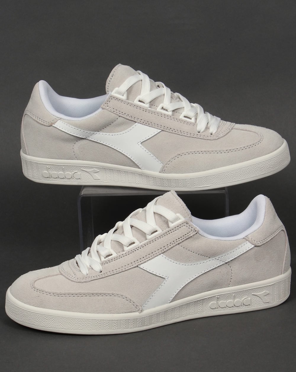 Diadora B Original Wildleder-Sneaker Weiß/Weiß