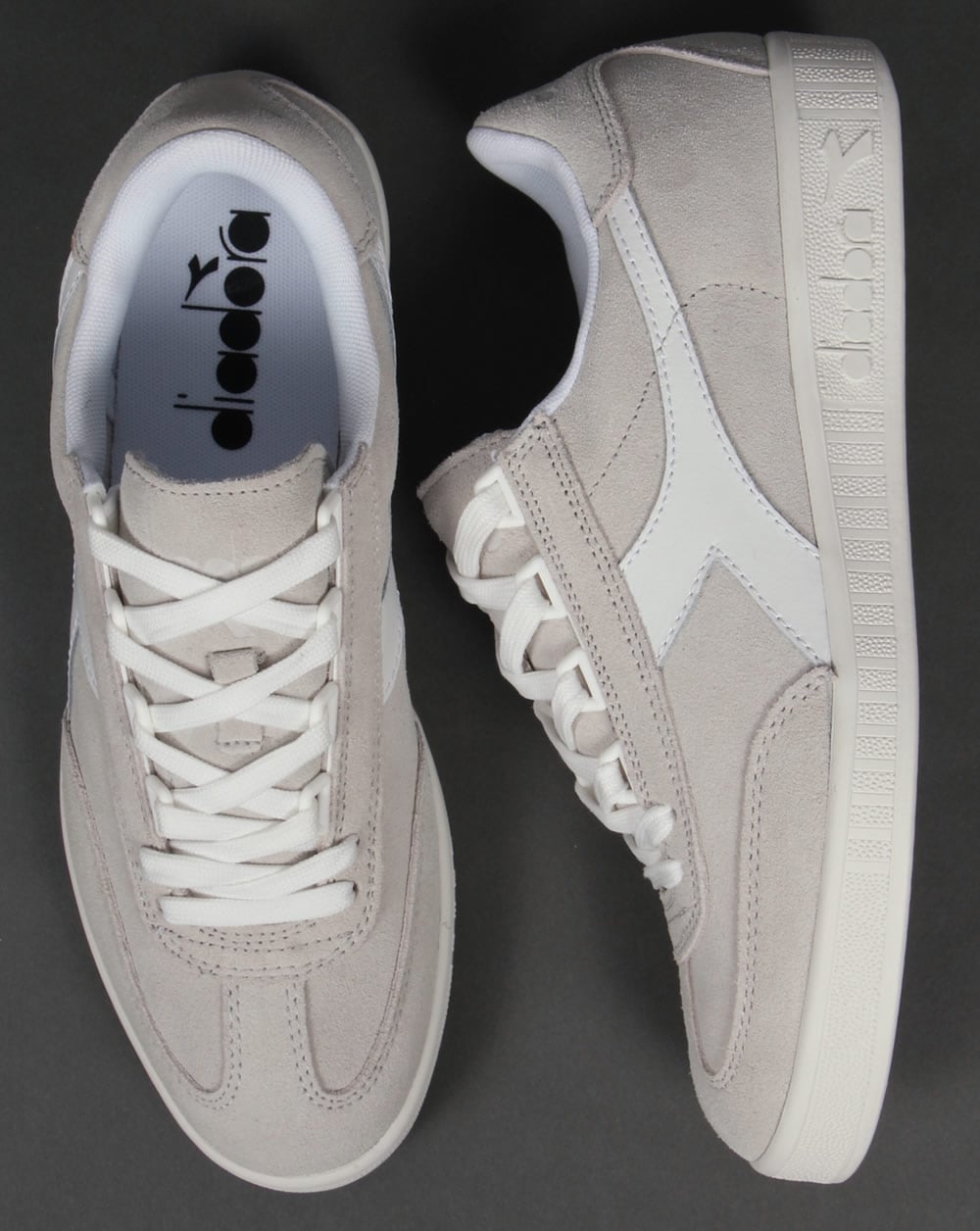 Diadora B Original Wildleder-Sneaker Weiß/Weiß