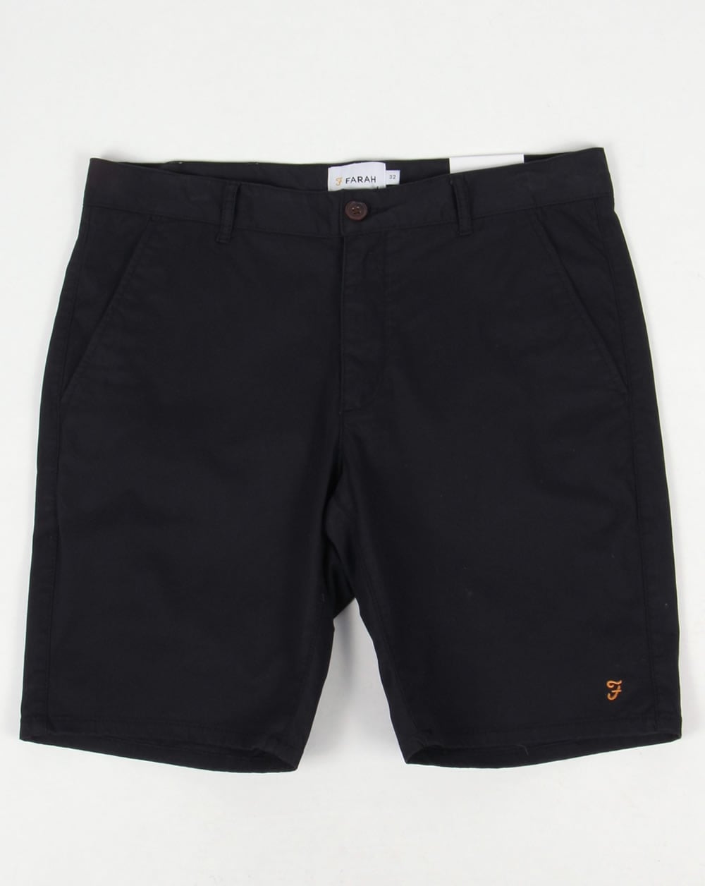 Farah Hawk Chino-Twill-Shorts, Marineblau