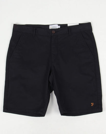 Farah Hawk Chino-Twill-Shorts, Marineblau