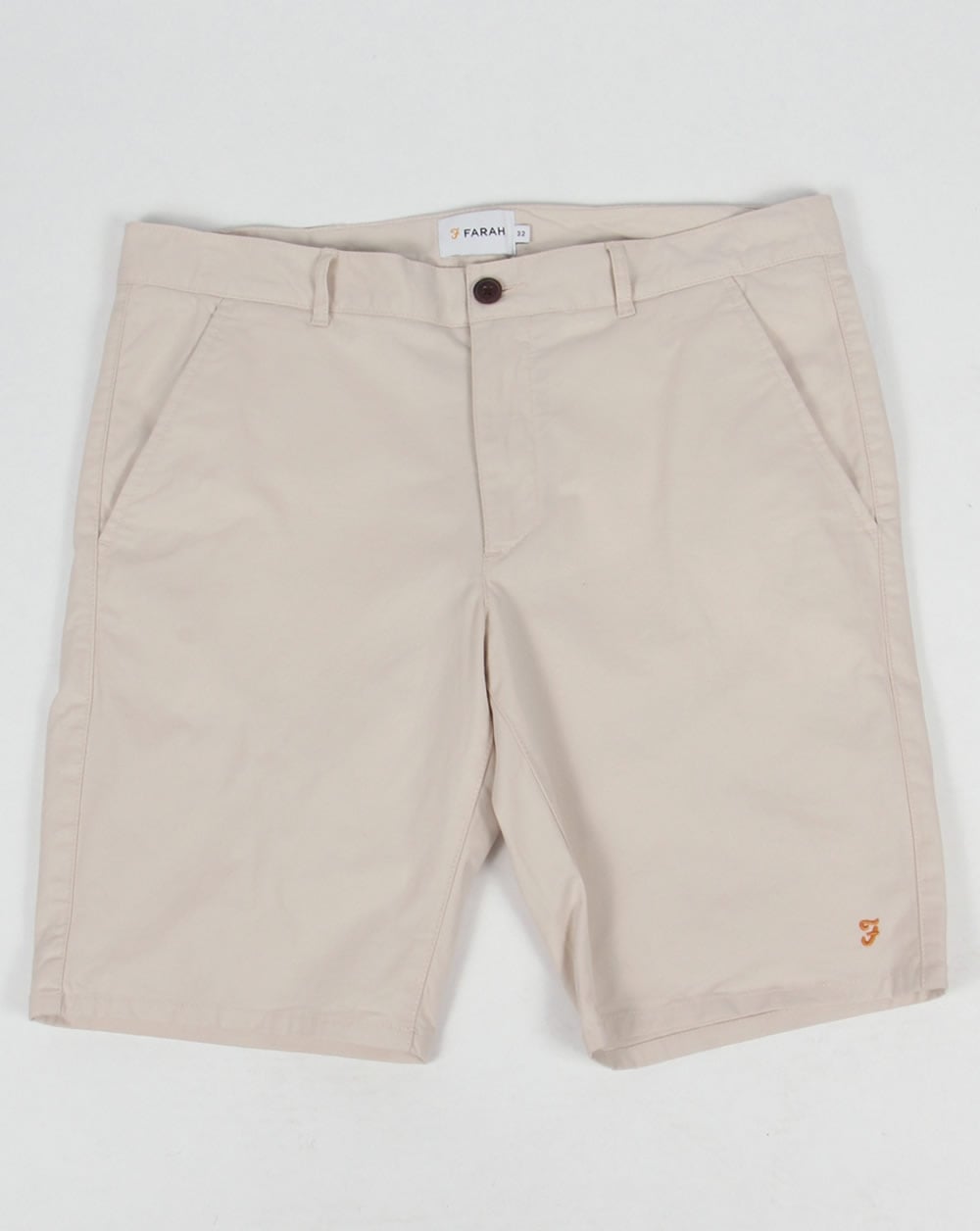 Farah Hawk Chino-Twill-Shorts Kiesel