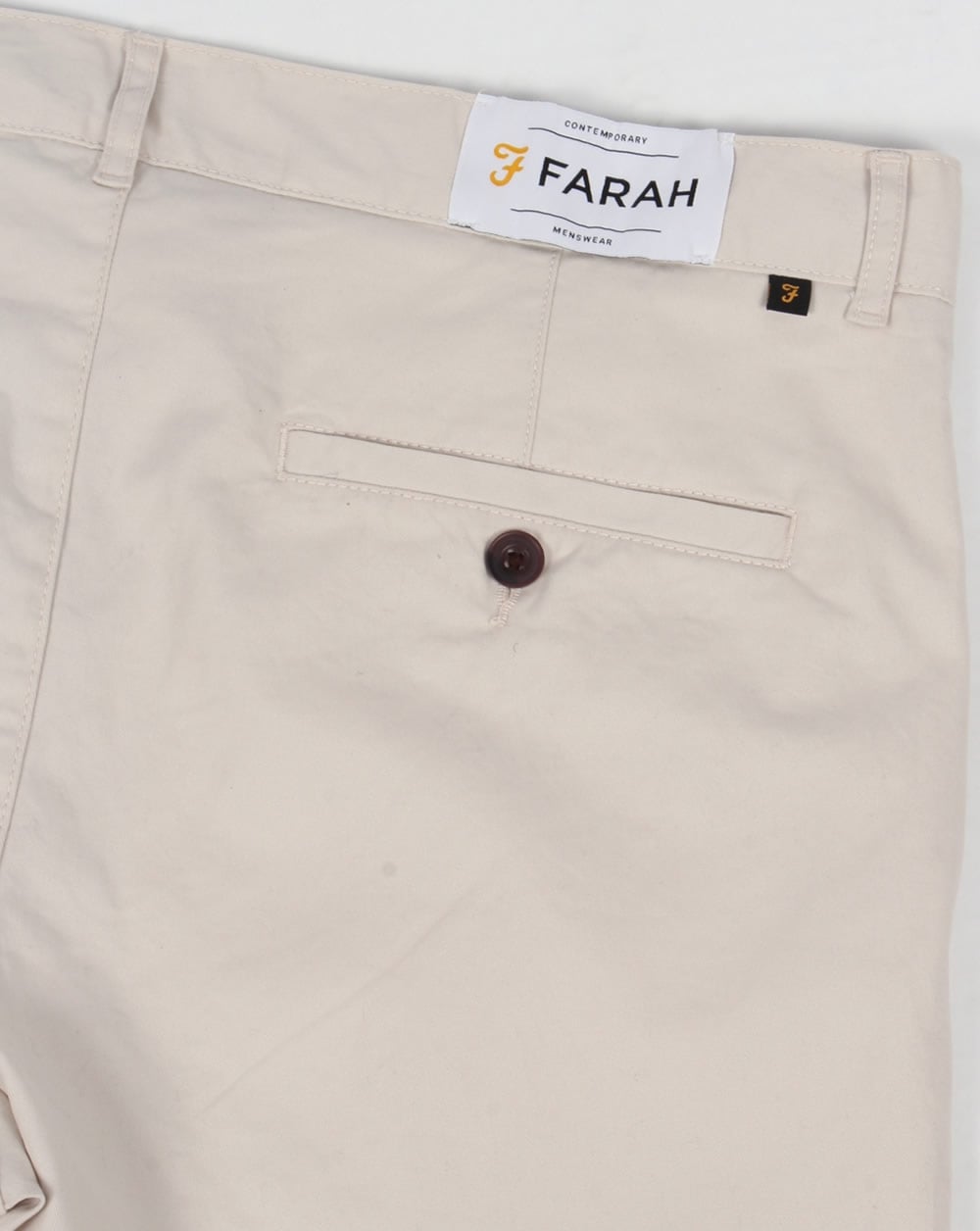 Farah Hawk Chino-Twill-Shorts Kiesel