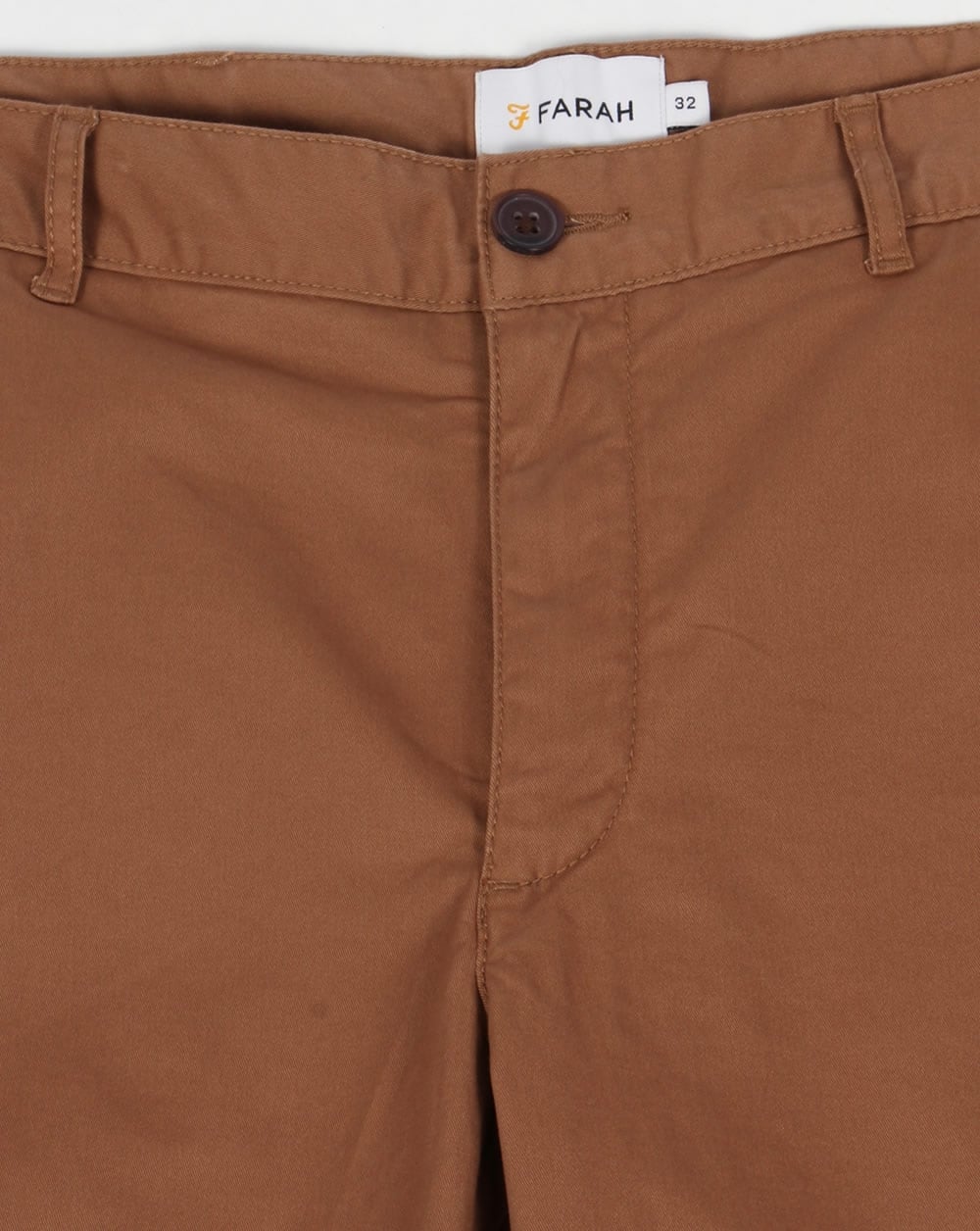 Farah – Hawk – Chino-Twill-Shorts in Kamelbraun