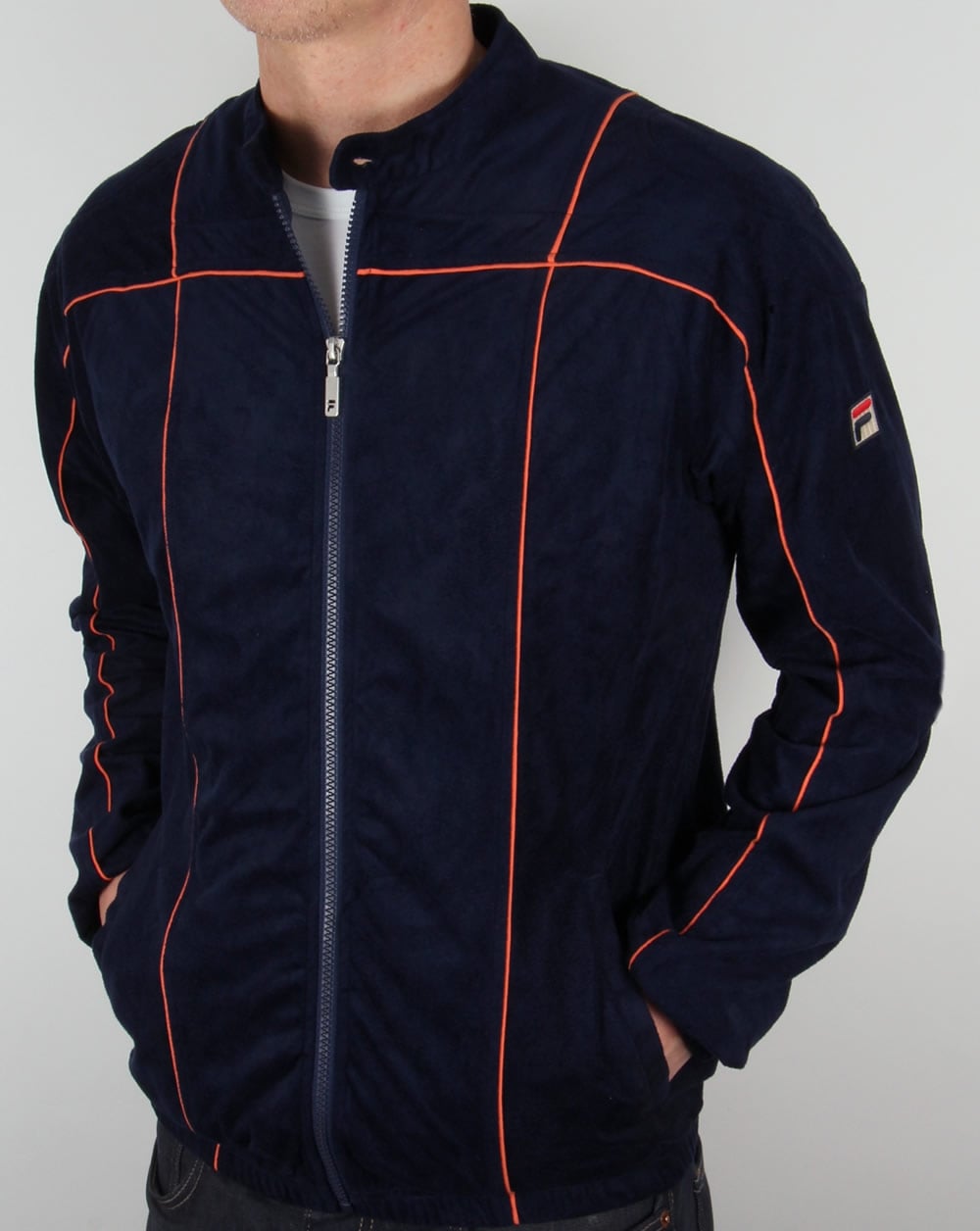 Fila Vintage Terrinda Mk3 Trainingsjacke Marineblau/Orange