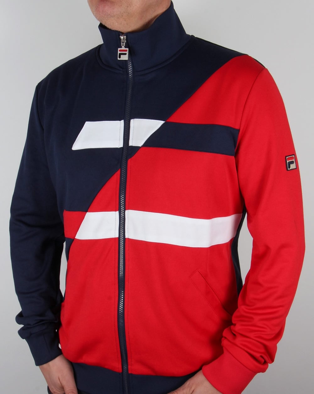 Fila Vintage Azzaro Track Top Marine/Rot