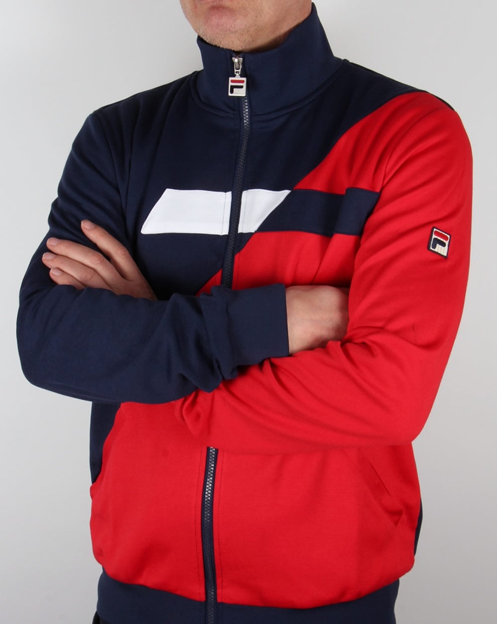 Fila Vintage Azzaro Track Top Marine/Rot