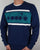 Diadora Logo Sweatshirt Estate Blue/Porcelain Green