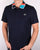 Lacoste Patterned Collar Polo Shirt Navy/etna Red