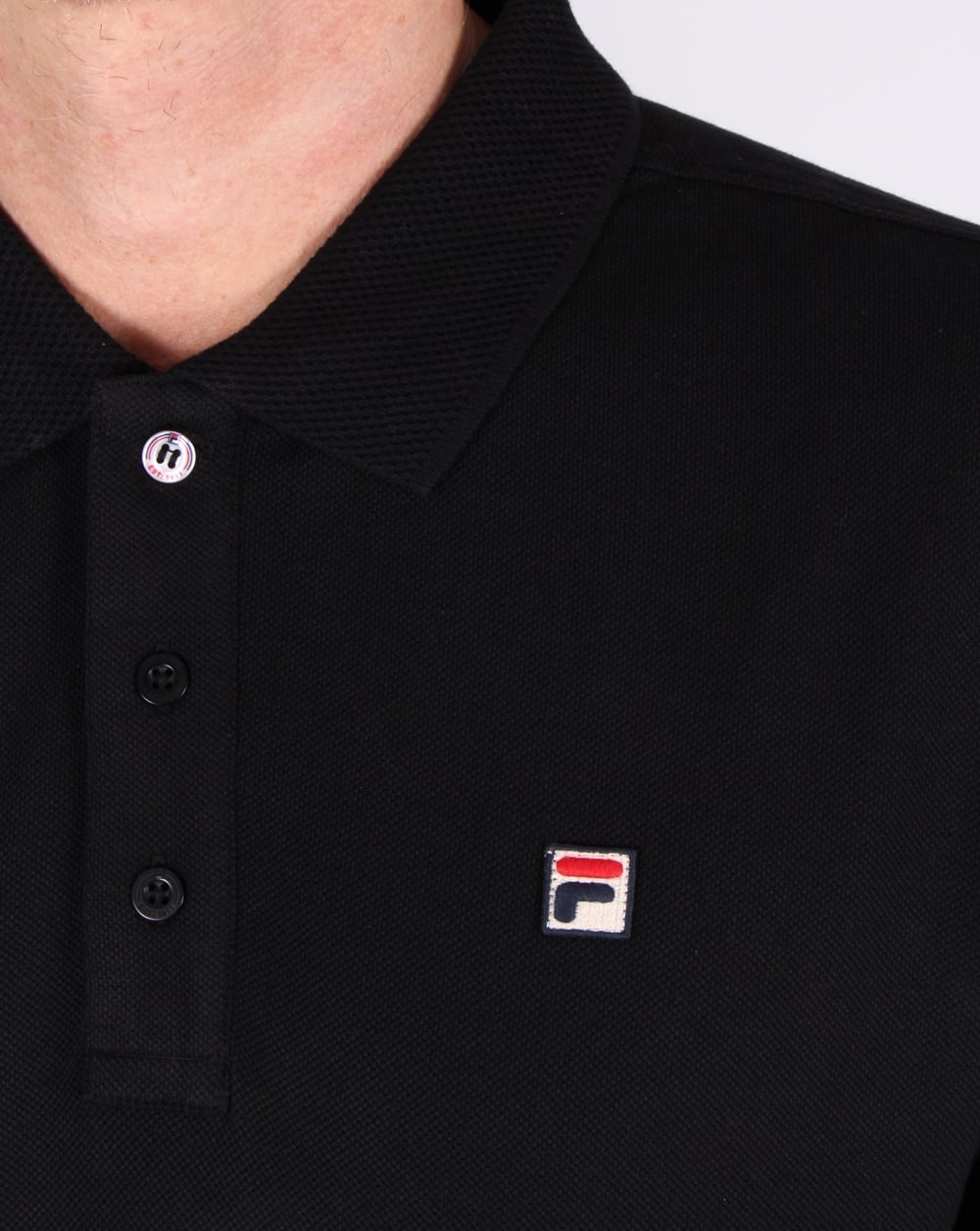 Fila Vintage Brizzi Poloshirt Schwarz