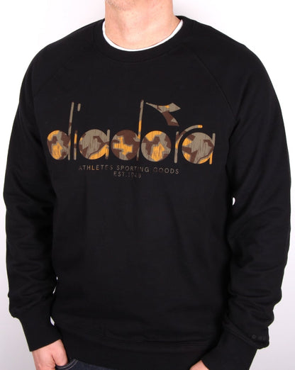Diadora Logo Sweatshirt Schwarz