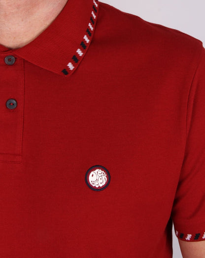 Pretty Green Elmwood Poloshirt Dunkelrot