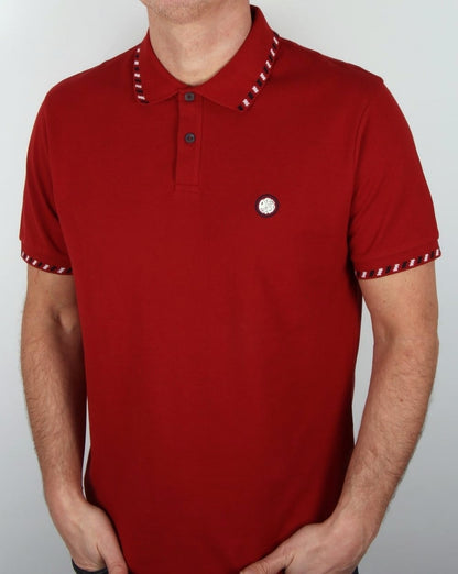 Pretty Green Elmwood Poloshirt Dunkelrot
