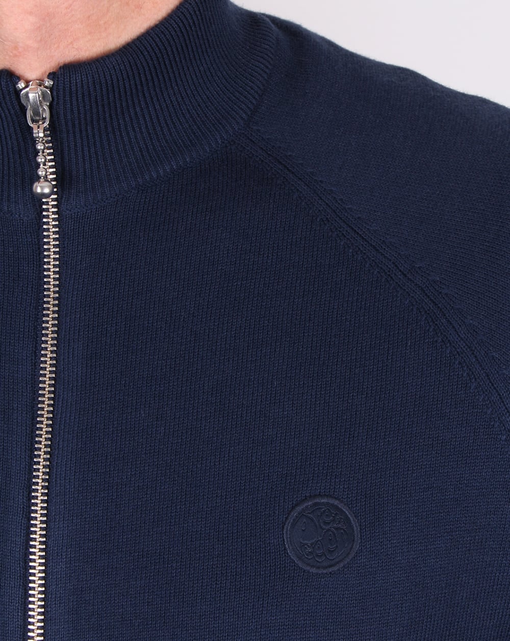 Pretty Green Mandeville Strick-Trainingsjacke, Marineblau