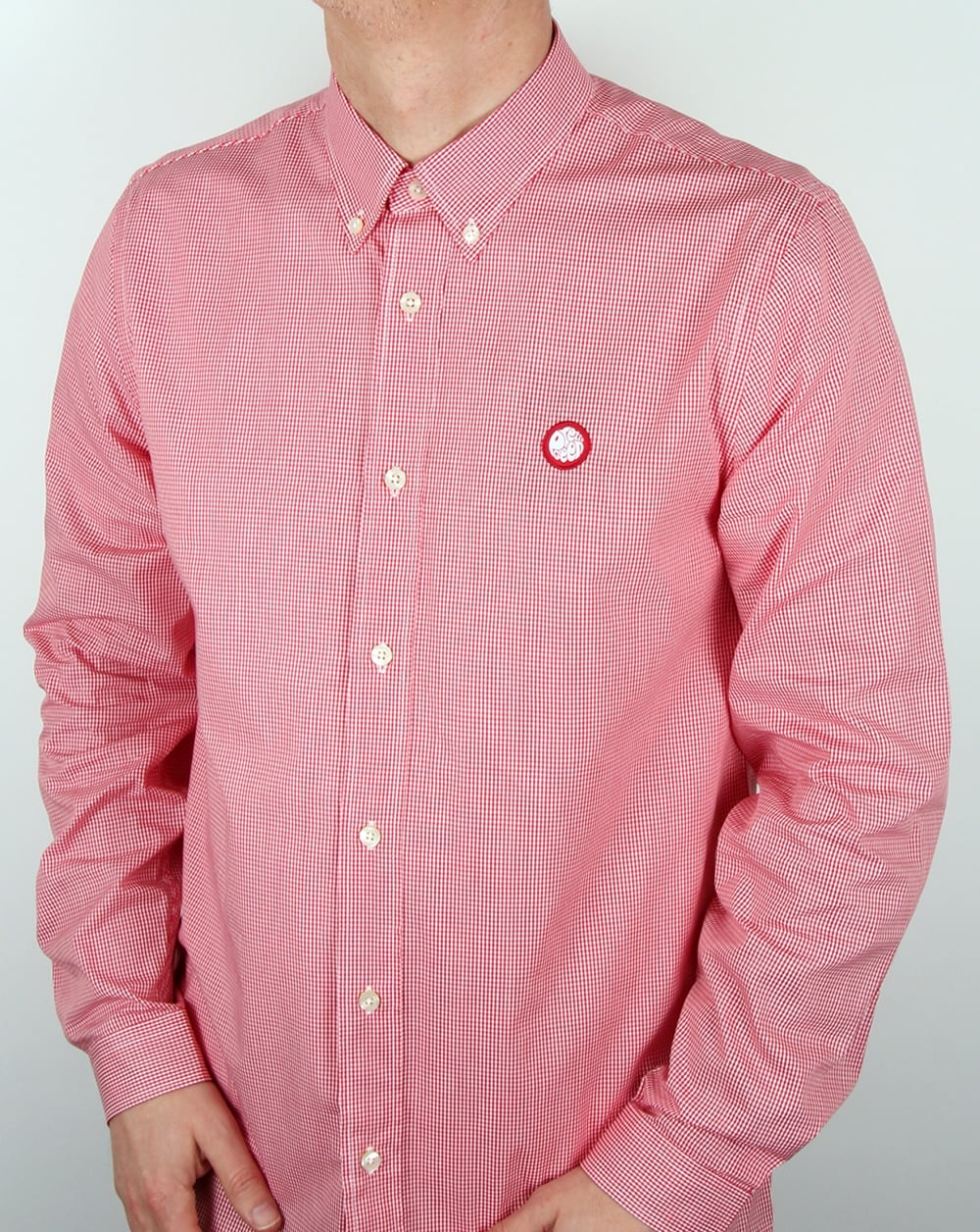 Pretty Green Glendale Gingham Hemd Rot