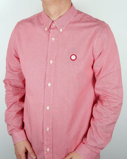 Pretty Green Glendale Gingham Hemd Rot
