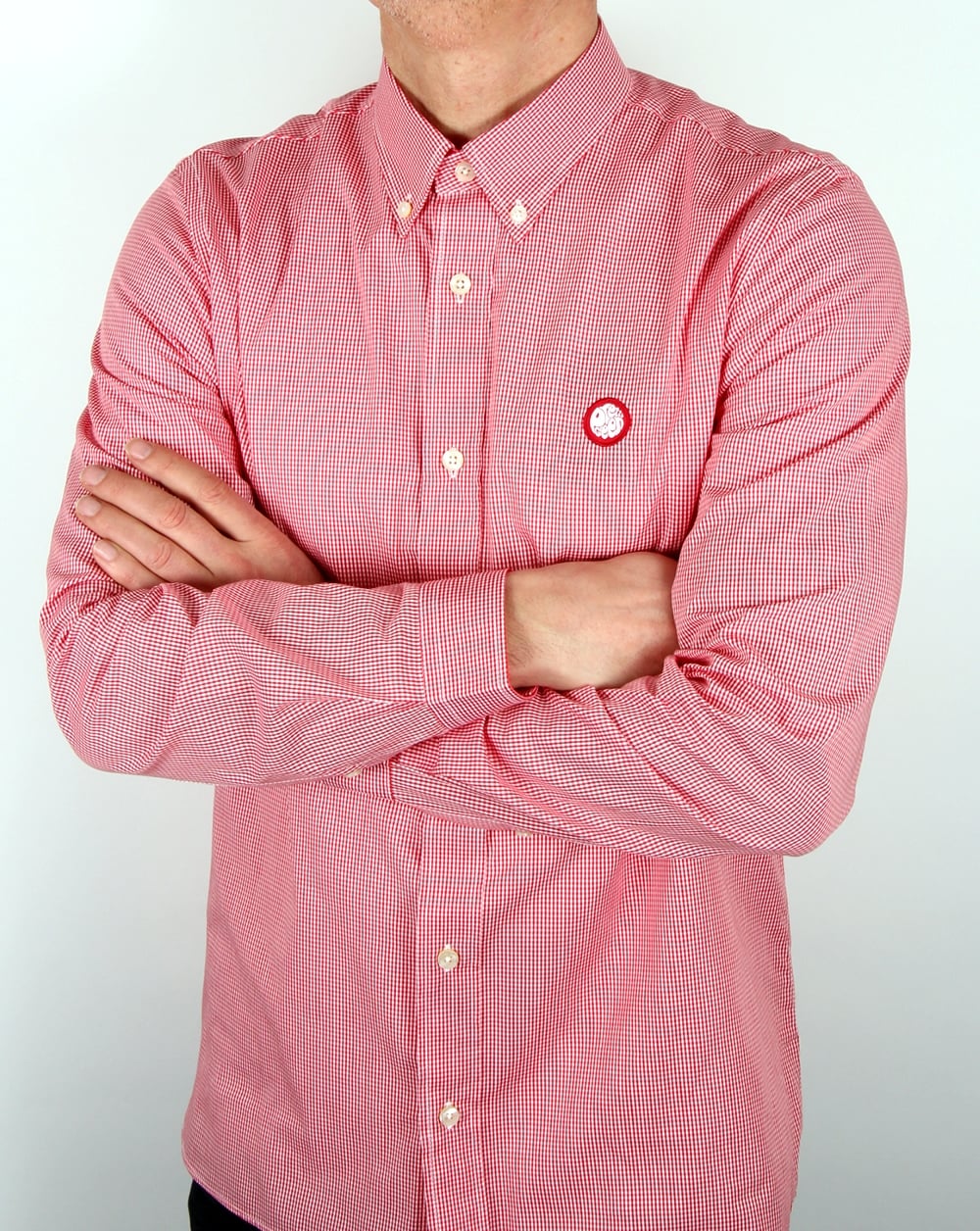 Pretty Green Glendale Gingham Hemd Rot