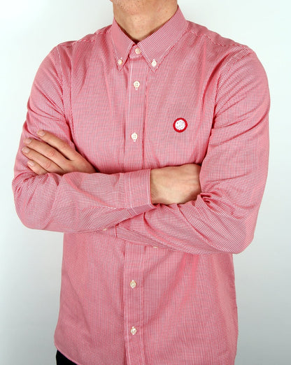 Pretty Green Glendale Gingham Hemd Rot