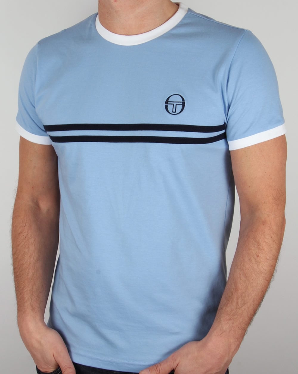 Sergio Tacchini Super Mac T-Shirt Himmelblau/Weiß