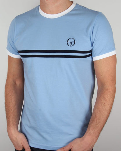 Sergio Tacchini Super Mac T-Shirt Himmelblau/Weiß