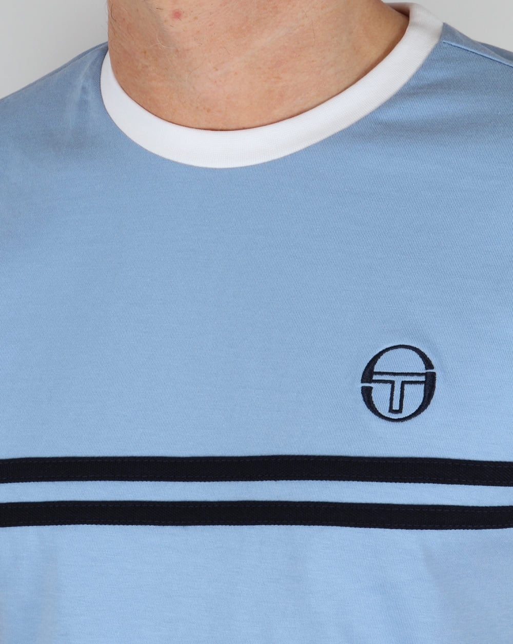 Sergio Tacchini Super Mac T-Shirt Himmelblau/Weiß