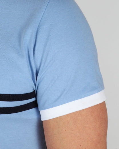 Sergio Tacchini Super Mac T-Shirt Himmelblau/Weiß