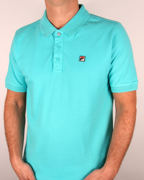 Fila Vintage Brizzi Polo Shirt Blue Radience