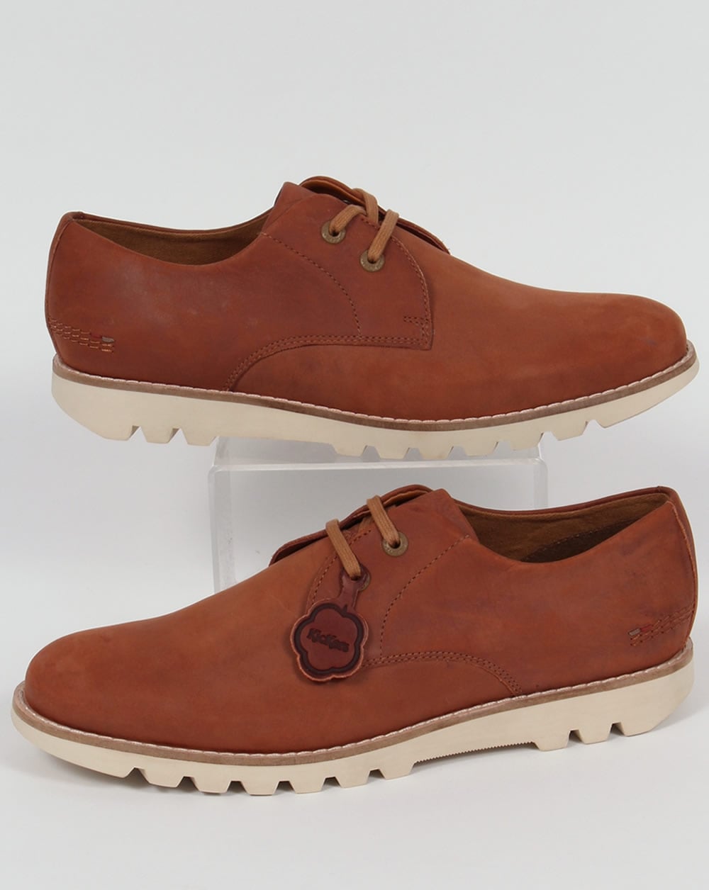 Kickers Kymbo Schnürschuhe aus Leder, Hellbraun