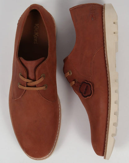Kickers Kymbo Schnürschuhe aus Leder, Hellbraun