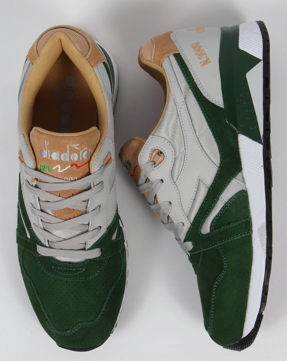 Diadora N9000 Double L Sneakers Grau/Grün