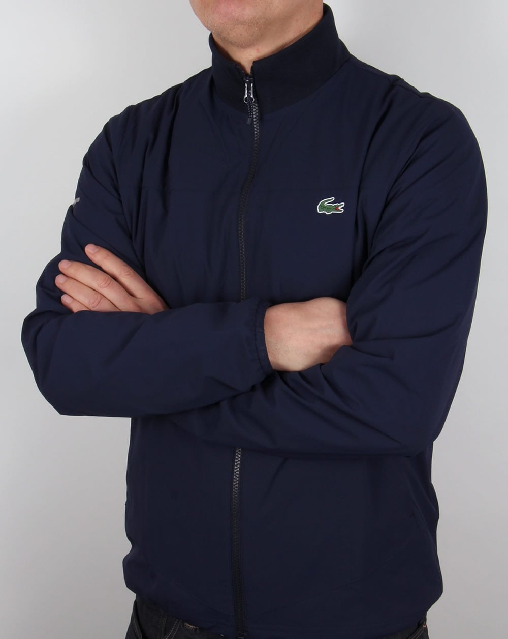 Lacoste – Reißverschlussjacke in Marineblau