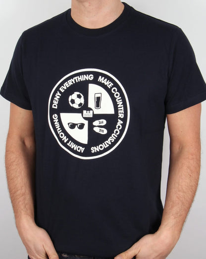 Weekend Offender – T-Shirt „Deny Everything“ in Marineblau