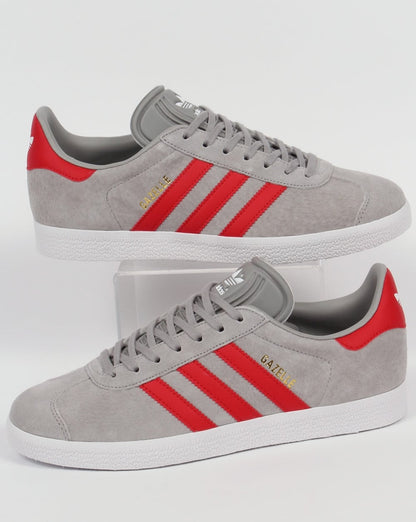 Adidas Gazelle Sneakers Solid Grau/Rot