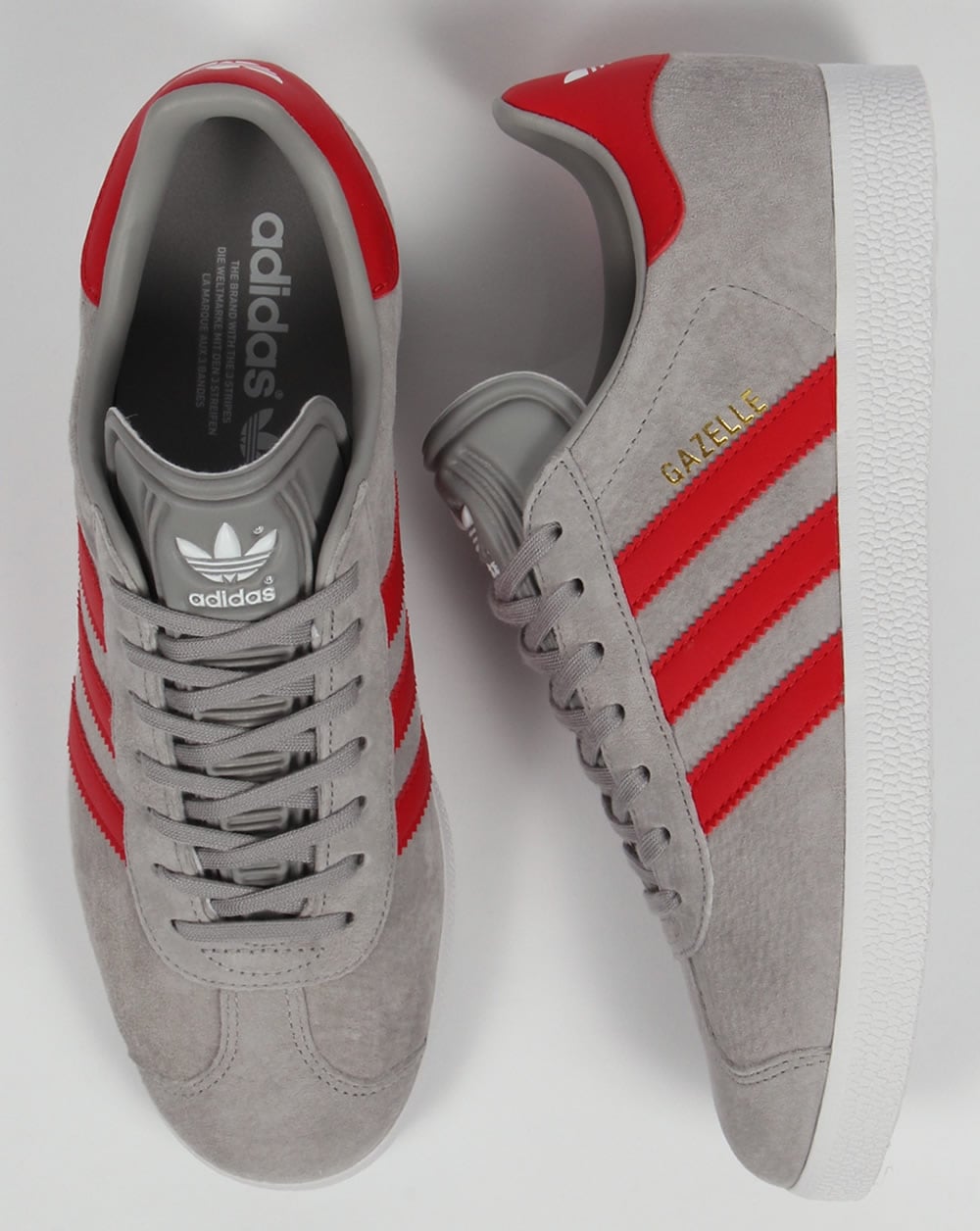 Adidas Gazelle Sneakers Solid Grau/Rot