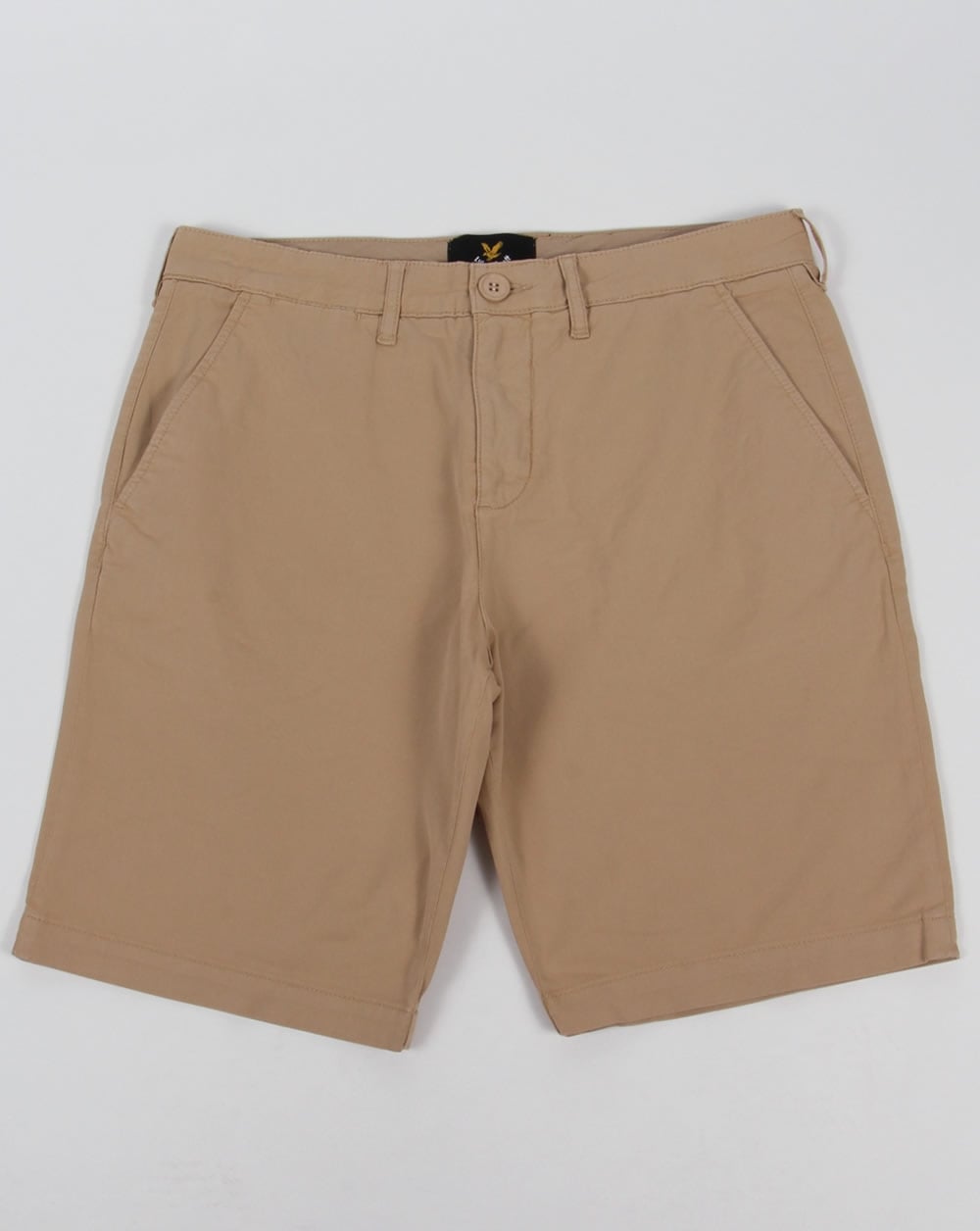 Lyle And Scott – Stückgefärbte Shorts in Stein