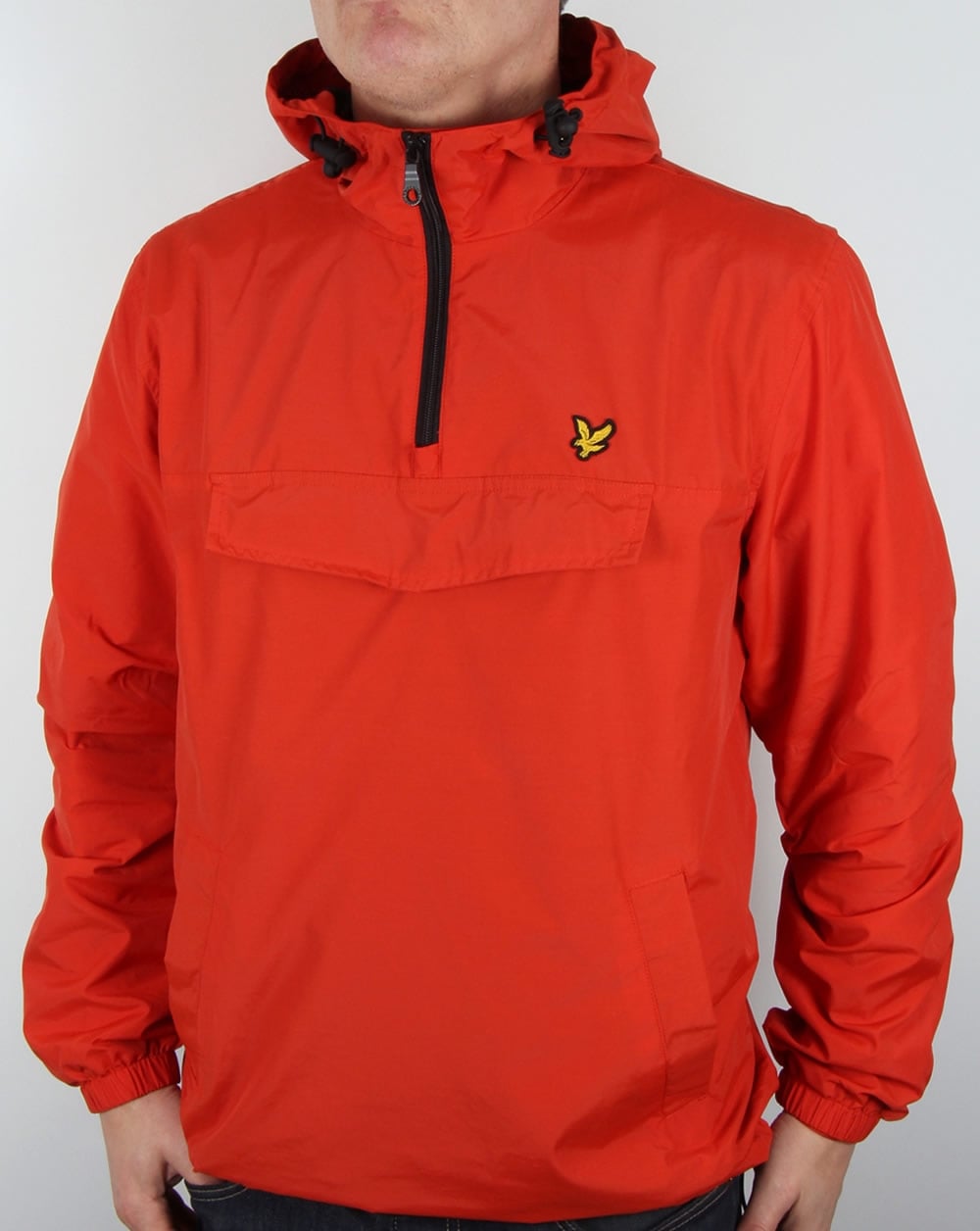 Lyle And Scott Qtr Zip Smock Jacke True Orange