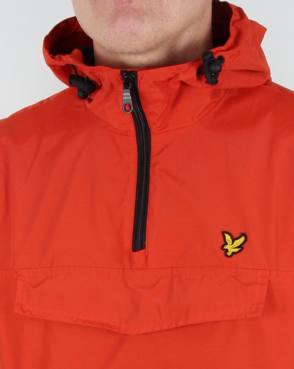 Lyle And Scott Qtr Zip Smock Jacke True Orange