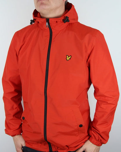 Lyle And Scott – Durchgehende Kapuzenjacke mit Reißverschluss – Orange