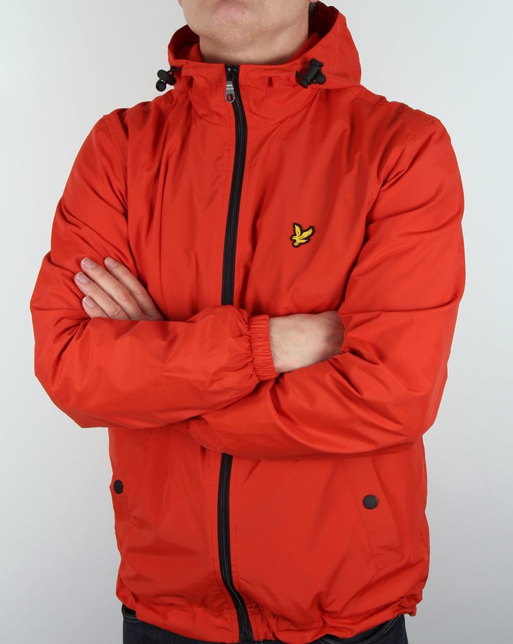 Lyle And Scott – Durchgehende Kapuzenjacke mit Reißverschluss – Orange