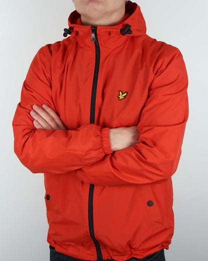 Lyle And Scott – Durchgehende Kapuzenjacke mit Reißverschluss – Orange