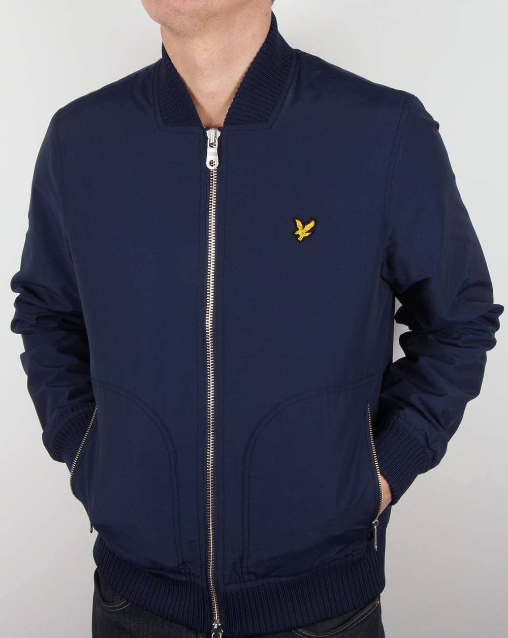 Lyle And Scott – Nylon-Bomberjacke in Marineblau