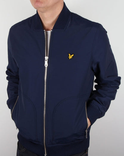 Lyle And Scott – Nylon-Bomberjacke in Marineblau