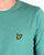 Lyle And Scott Crew Neck Cotton Merino Jumper Mid Green