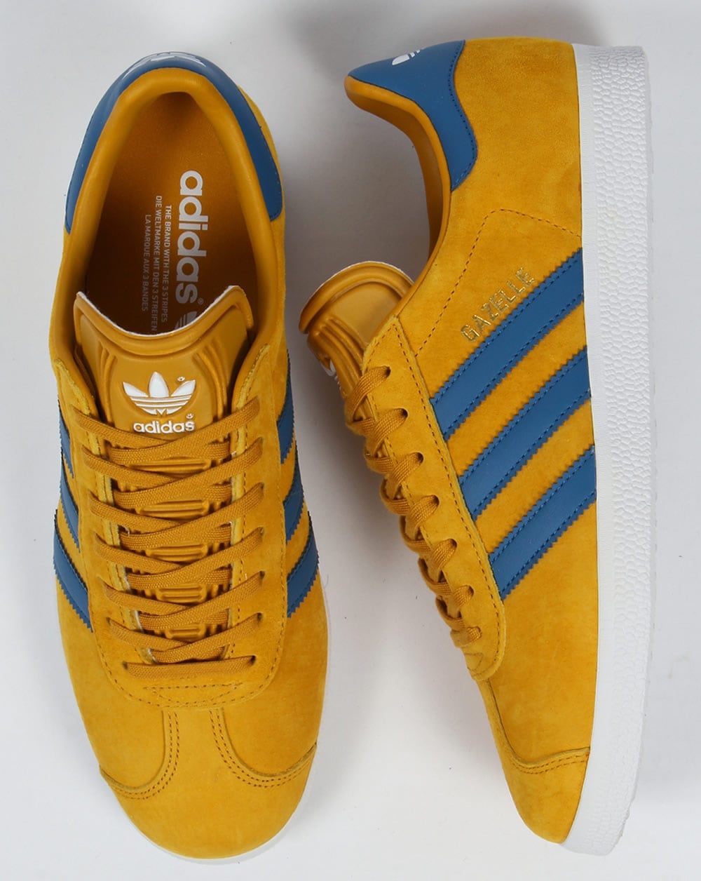 Adidas Gazelle Sneakers Goldgelb/Blau
