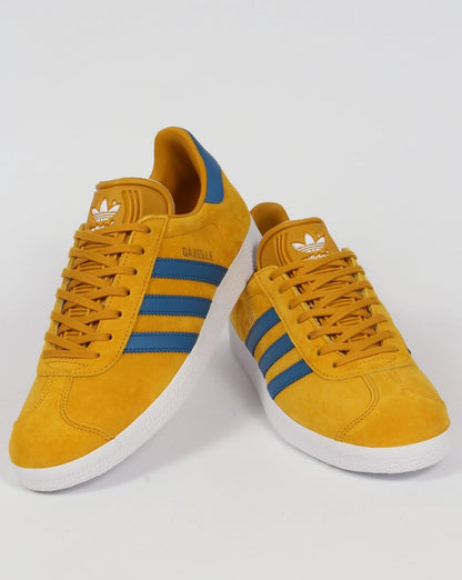 Adidas Gazelle Sneakers Goldgelb/Blau