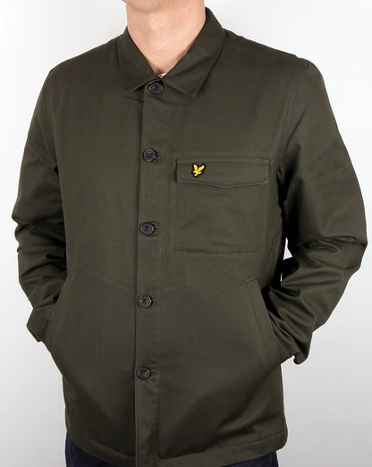 Lyle And Scott – Hemdjacke in dunklem Salbeigrün