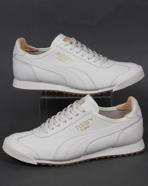 Puma Roma OG Leather Trainers Natural White