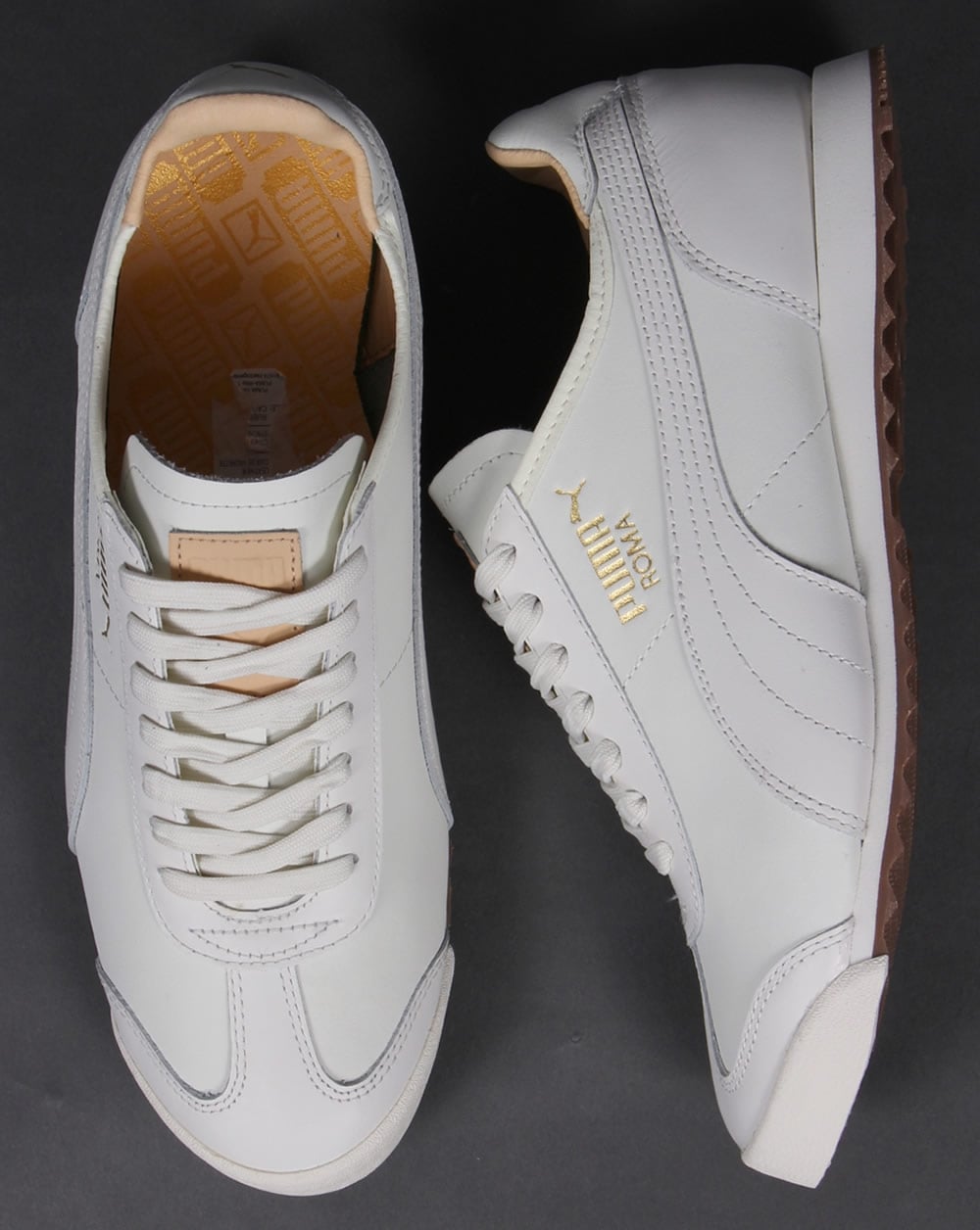 Puma Roma OG Leder-Sneaker Naturweiß