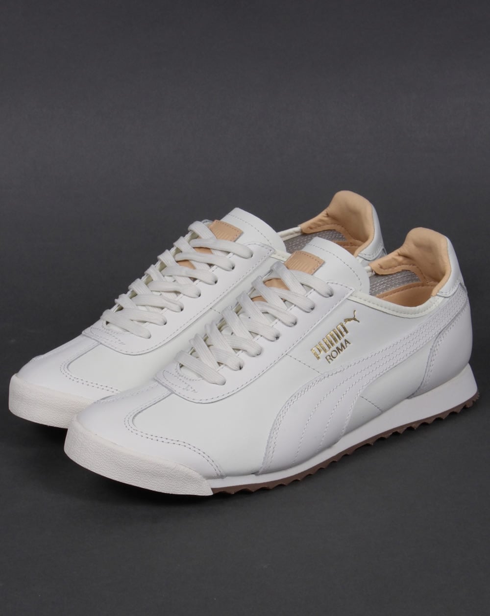 Puma Roma OG Leder-Sneaker Naturweiß
